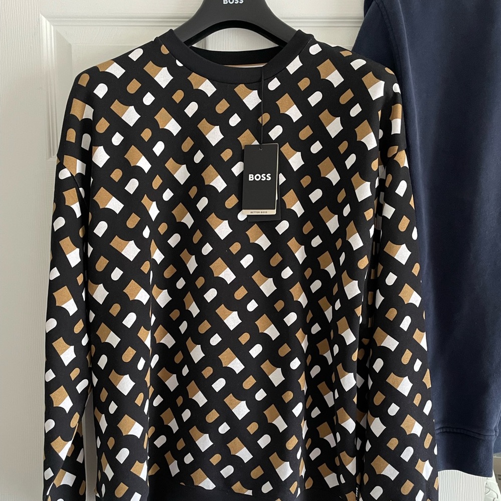 New Iconic all over logo Boss sweatshirt